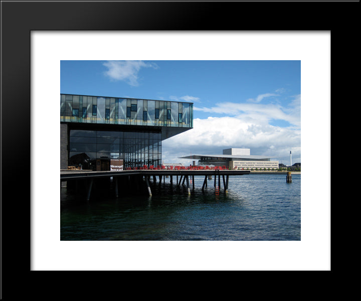 Copenhagen Theatre And Opera 20x24 Black Modern Wood Framed Art Print Poster