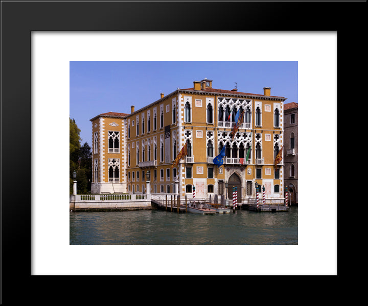 Palazzo Grand Canal In Venice, Italy 20x24 Black Modern Wood Framed Art Print Poster