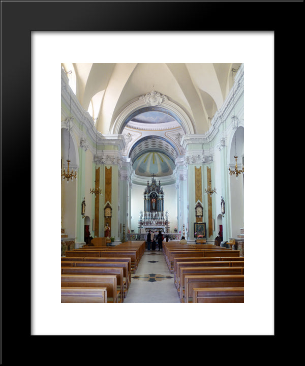 Church San Biagio, Sicily, Italy 20x24 Black Modern Wood Framed Art Print Poster