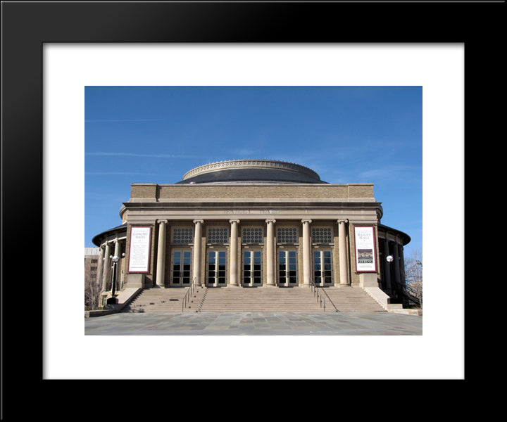 Bailey Hall At Cornell University 20x24 Black Modern Wood Framed Art Print Poster