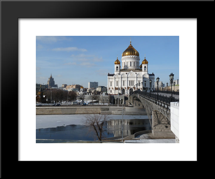 Cathedral Of Christ The Saviour, Moscow 20x24 Black Modern Wood Framed Art Print Poster