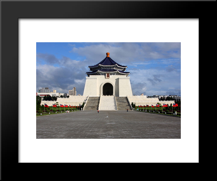 National Chiang Kai Shek Memorial Hall 20x24 Black Modern Wood Framed Art Print Poster