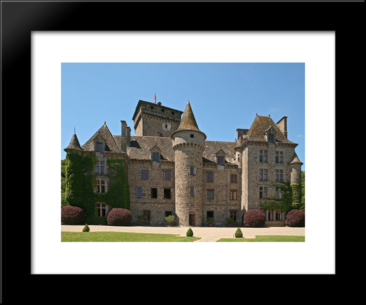 Pesteils Castle, France 20x24 Black Modern Wood Framed Art Print Poster