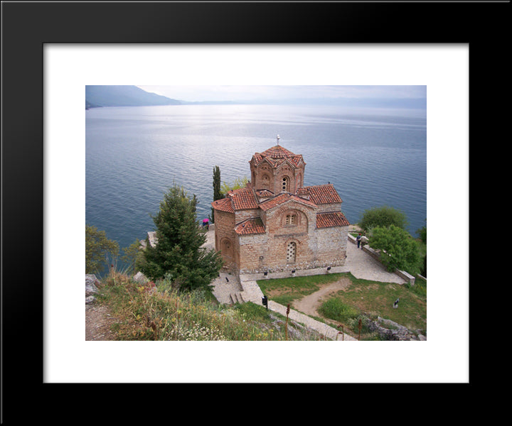 Church Of Saint John, Macedonia 20x24 Black Modern Wood Framed Art Print Poster