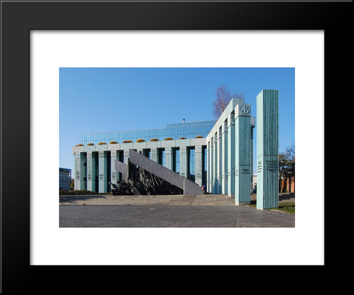 Warsaw Uprising Monument 20x24 Black Modern Wood Framed Art Print Poster