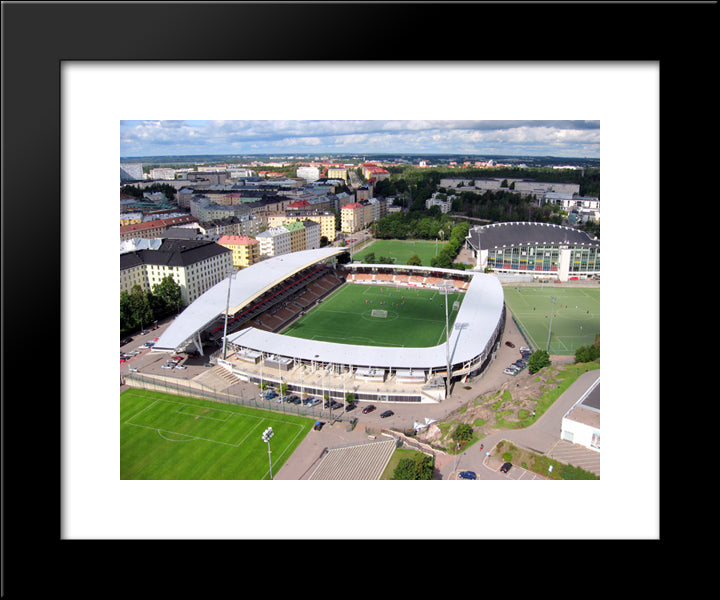 Finnair Stadium, Helsinki 20x24 Black Modern Wood Framed Art Print Poster