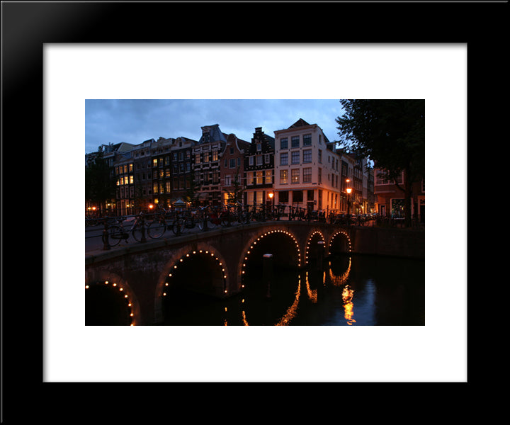 Herengracht In Amsterdam 20x24 Black Modern Wood Framed Art Print Poster