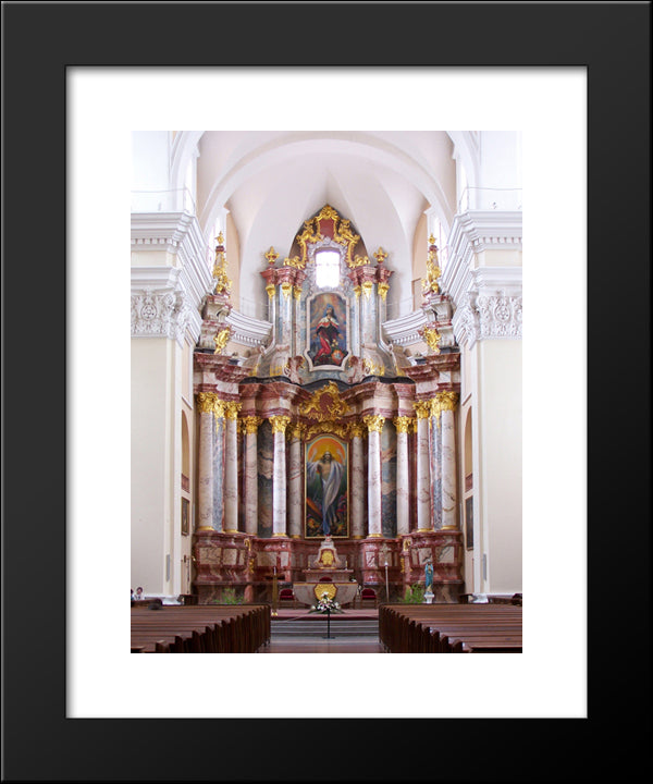 Altar Of St. Casmir'S Church, Lithuania 20x24 Black Modern Wood Framed Art Print Poster