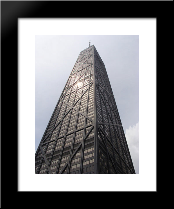 John Hancock Building, Chicago 20x24 Black Modern Wood Framed Art Print Poster