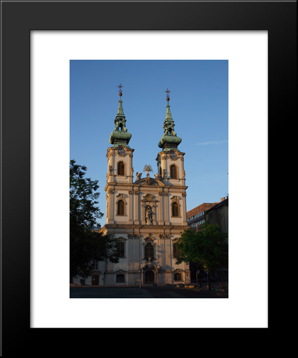 St. Anne Church, Budapest 20x24 Black Modern Wood Framed Art Print Poster
