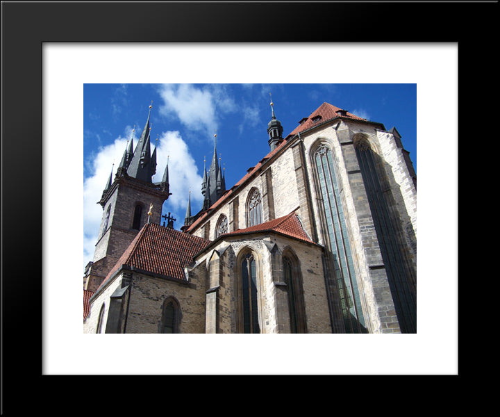 Our Lady Church, Prague 20x24 Black Modern Wood Framed Art Print Poster