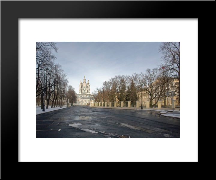 Smolny Proezd 20x24 Black Modern Wood Framed Art Print Poster