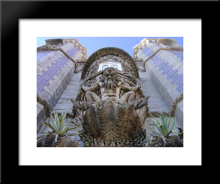 Pena Palace, Sintra, Portugal 20x24 Black Modern Wood Framed Art Print Poster