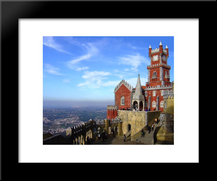 Pena Palace, Sintra, Portugal 20x24 Black Modern Wood Framed Art Print Poster