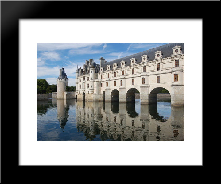 Chenonceau Castle, Indre Et Loire, France 20x24 Black Modern Wood Framed Art Print Poster