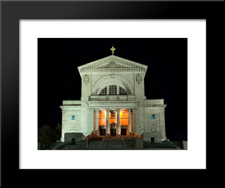 Saint Joseph'S Oratory Of Mount Royal 20x24 Black Modern Wood Framed Art Print Poster