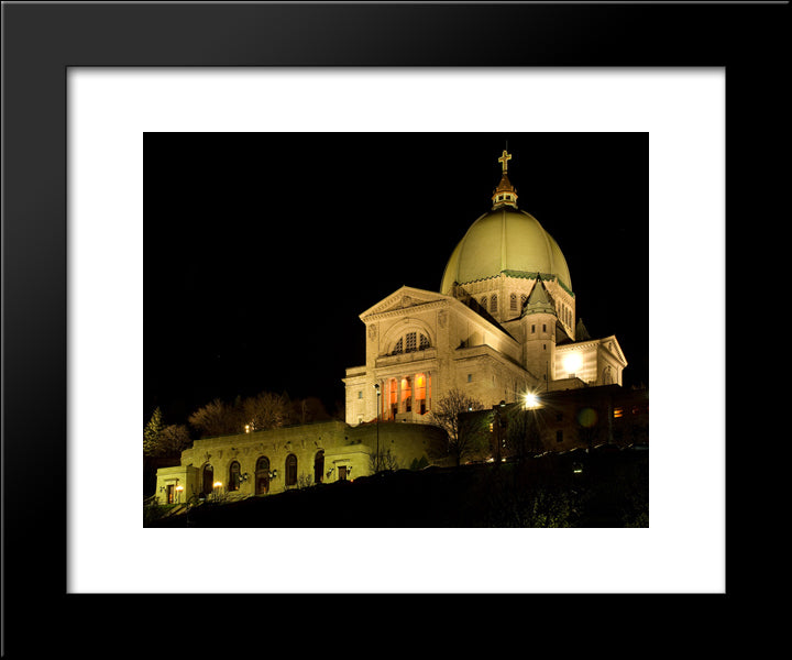 Saint Joseph'S Oratory Of Mount Royal 20x24 Black Modern Wood Framed Art Print Poster