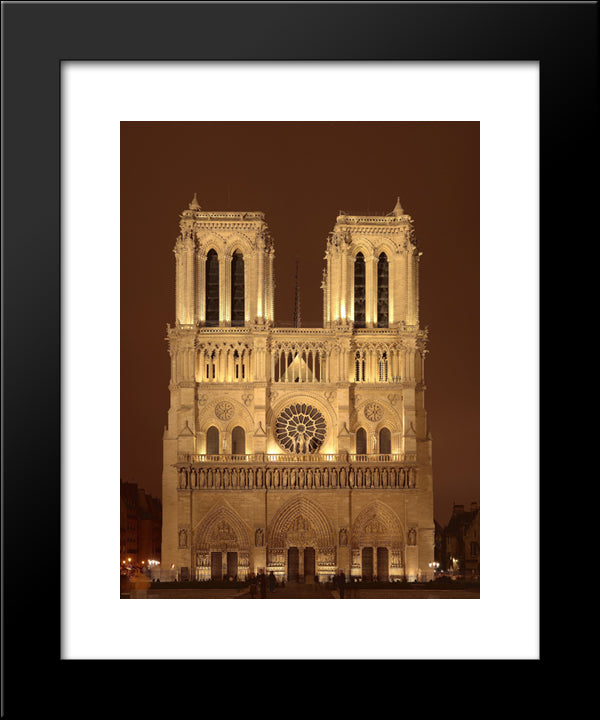 Notre Dame, Paris 20x24 Black Modern Wood Framed Art Print Poster