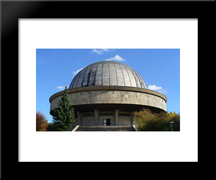 Silesian Planetarium In Chorzow 20x24 Black Modern Wood Framed Art Print Poster
