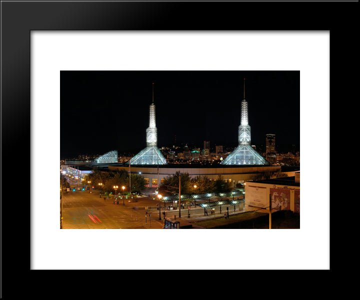 Portland Convention Center, Oregon 20x24 Black Modern Wood Framed Art Print Poster