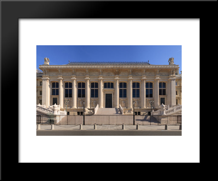 Court Of Justice Of Paris 20x24 Black Modern Wood Framed Art Print Poster