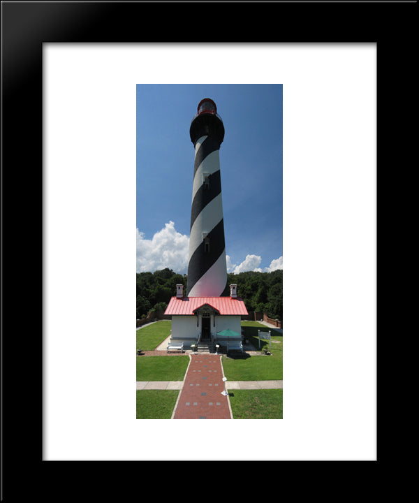 St. Augustine Lighthouse, Florida 20x24 Black Modern Wood Framed Art Print Poster