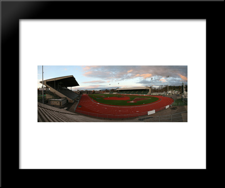 Hayward Field, University Of Oregon 20x24 Black Modern Wood Framed Art Print Poster