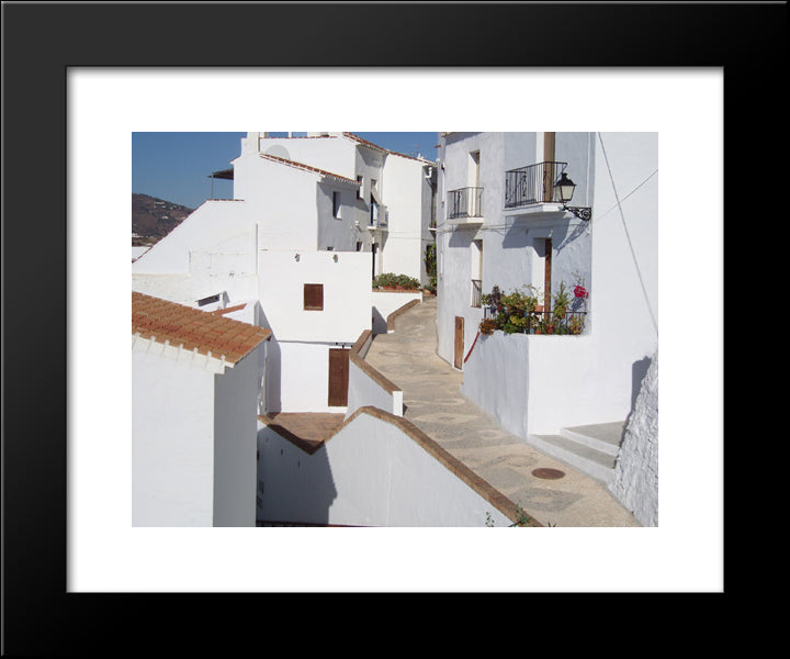 Streets Of Andalusia, Spain 20x24 Black Modern Wood Framed Art Print Poster