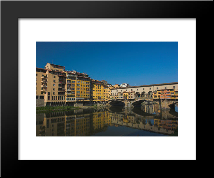 Ponte Vecchio, Florence, Italy 20x24 Black Modern Wood Framed Art Print Poster