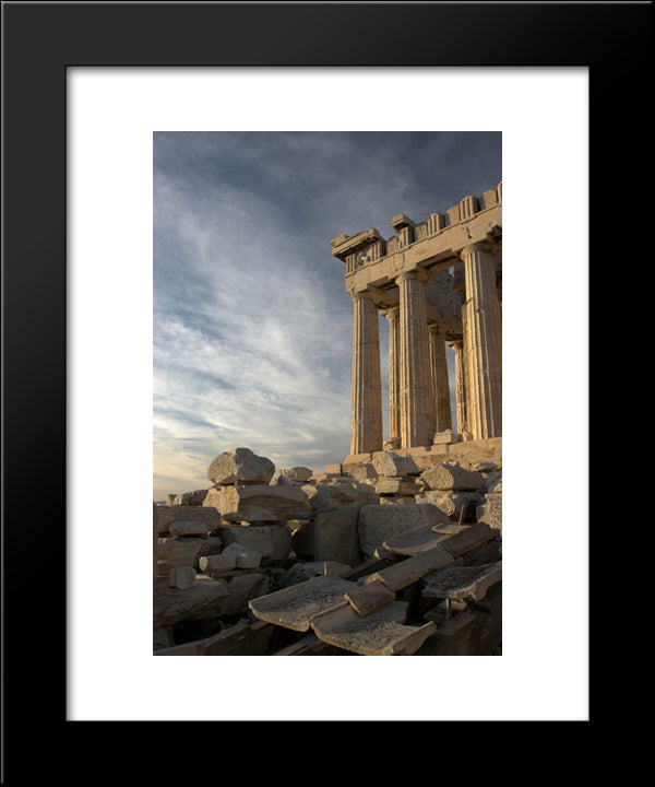 Parthenon 20x24 Black Modern Wood Framed Art Print Poster