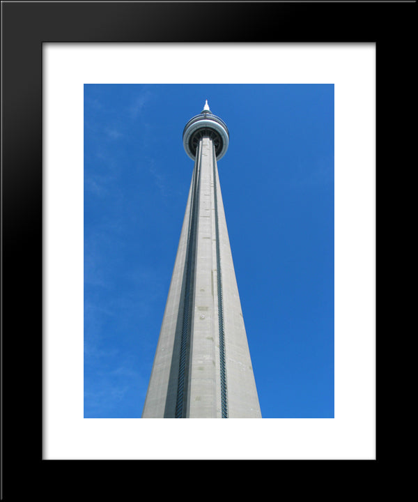 Cn Tower, Toronto, Canada 20x24 Black Modern Wood Framed Art Print Poster