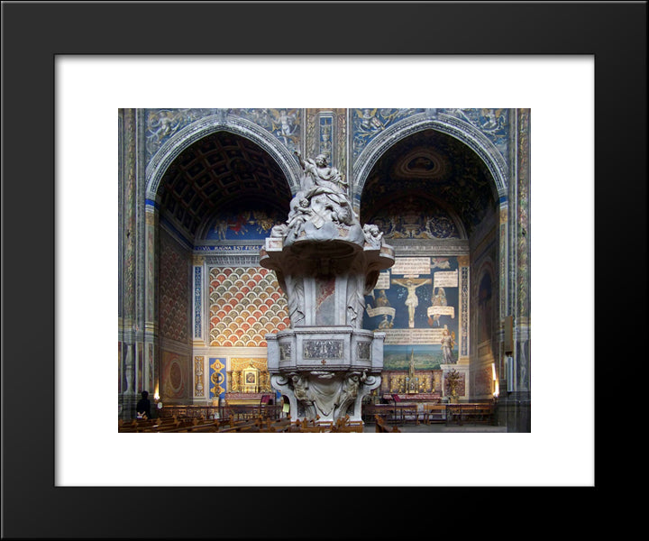 Pulpit Of The Cathedral Saint Cecillia 20x24 Black Modern Wood Framed Art Print Poster