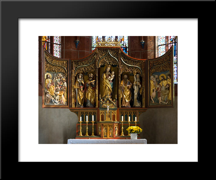 Monastery Church Alter, Hirschhorn Germany 20x24 Black Modern Wood Framed Art Print Poster