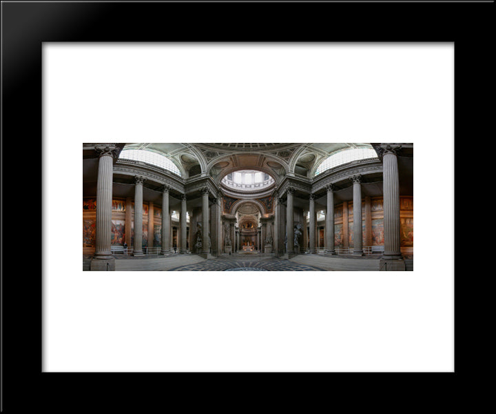 Pantheon Interior, Paris 20x24 Black Modern Wood Framed Art Print Poster