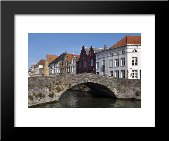 King'S Bridge, Belgium 20x24 Black Modern Wood Framed Art Print Poster