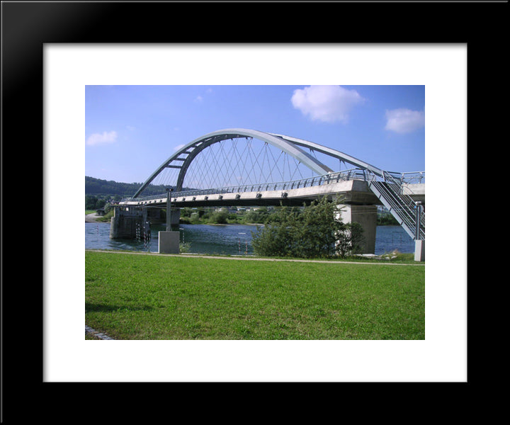 Bridge On The Aar Arch, Switzerland 20x24 Black Modern Wood Framed Art Print Poster