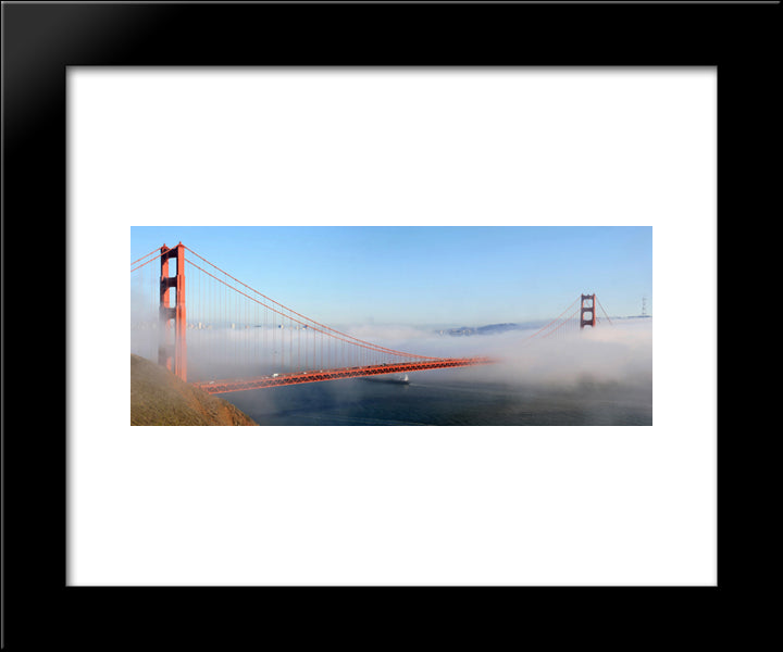 Golden Gate Bridge, San Francisco 20x24 Black Modern Wood Framed Art Print Poster
