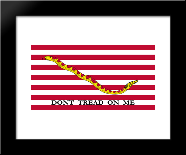 United States Naval Jack Flag 20x24 Black Modern Wood Framed Art Print Poster
