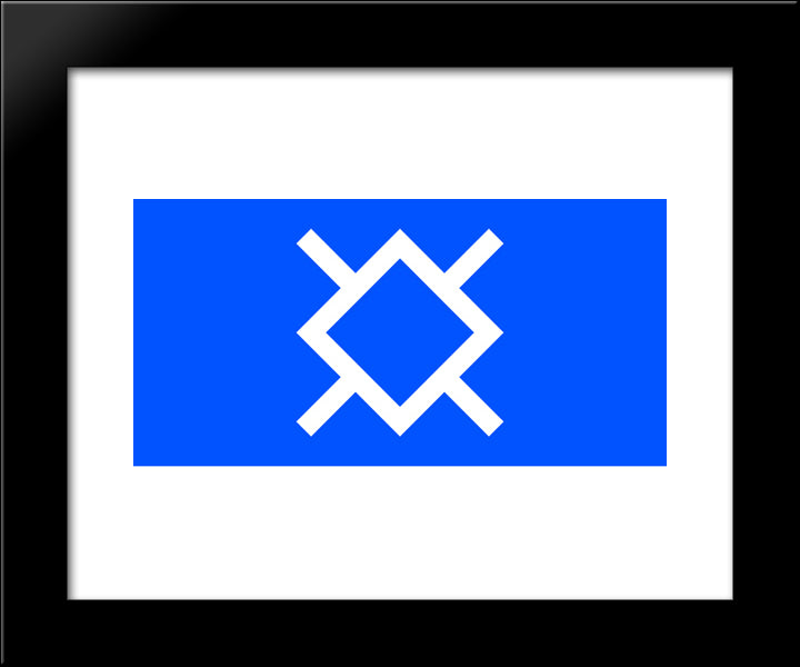 Native American Northern Cheyenne Flag 20x24 Black Modern Wood Framed Art Print Poster