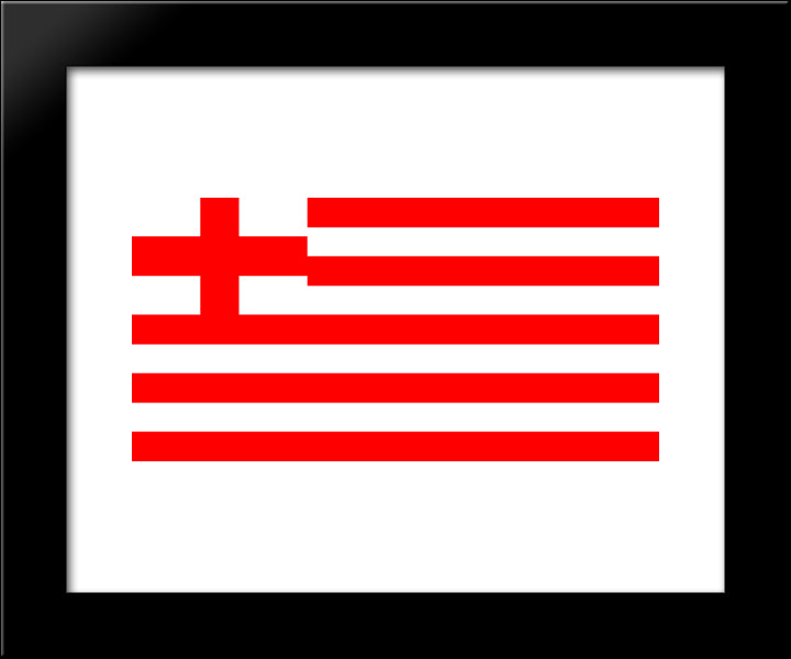 British East India Flag 20x24 Black Modern Wood Framed Art Print Poster