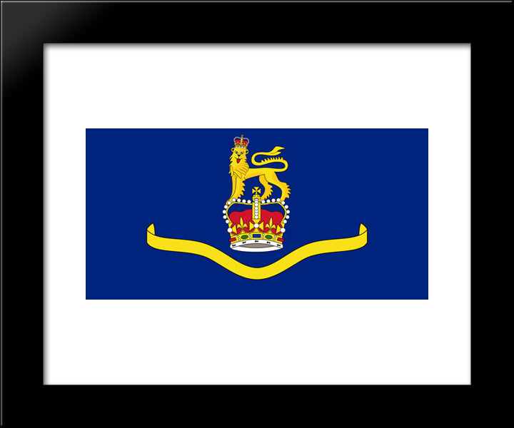 Commonwealth Governor General Flag 20x24 Black Modern Wood Framed Art Print Poster