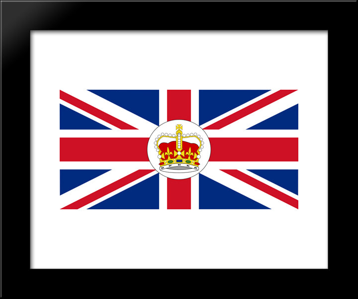United Kingdom Consular Flag 20x24 Black Modern Wood Framed Art Print Poster