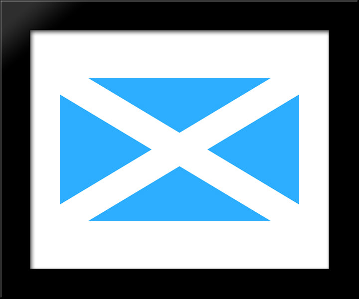 Scotland Flag 20x24 Black Modern Wood Framed Art Print Poster