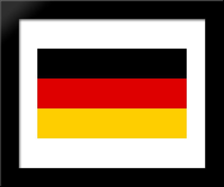 Germany Flag 20x24 Black Modern Wood Framed Art Print Poster