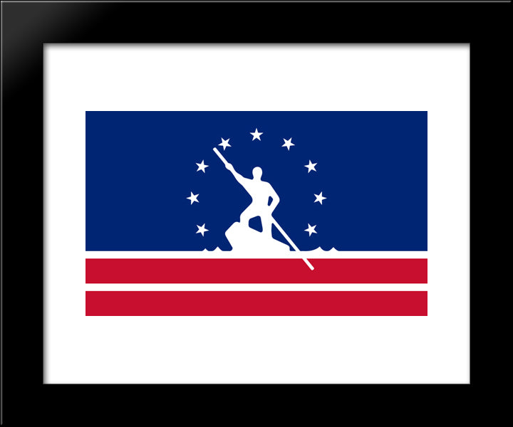Richmond, Virginia Flag 20x24 Black Modern Wood Framed Art Print Poster
