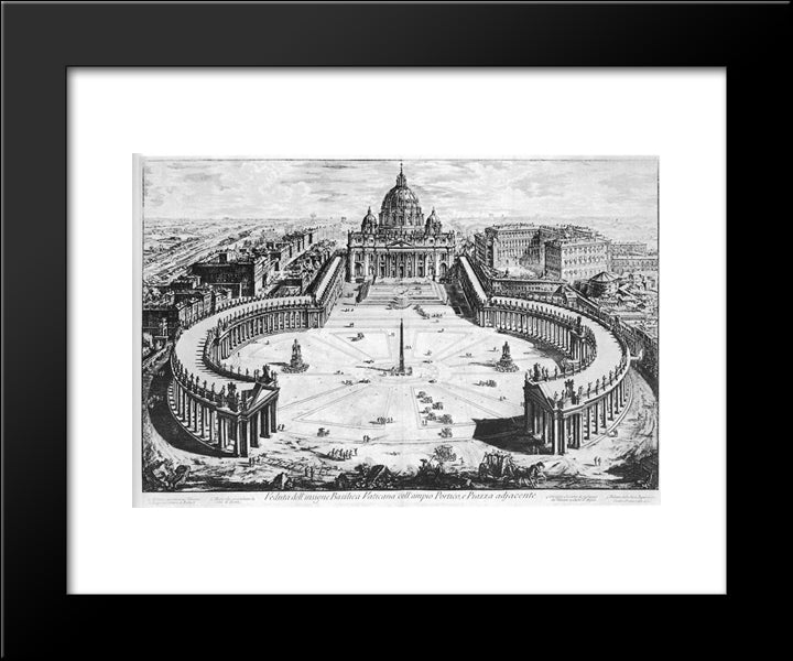 Vedute Di Roma 20x24 Black Modern Wood Framed Art Print Poster by Piranesi, Giovanni Battista