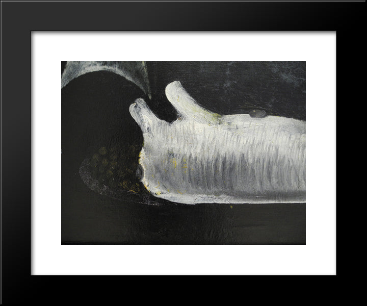 Still Life (Detail) 20x24 Black Modern Wood Framed Art Print Poster by Pirosmani, Niko
