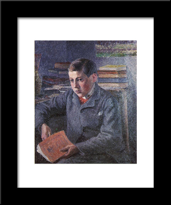 Portrait Of Paulemile 20x24 Black Modern Wood Framed Art Print Poster by Pissarro, Camille