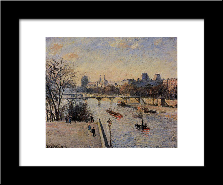 The Louvre 20x24 Black Modern Wood Framed Art Print Poster by Pissarro, Camille
