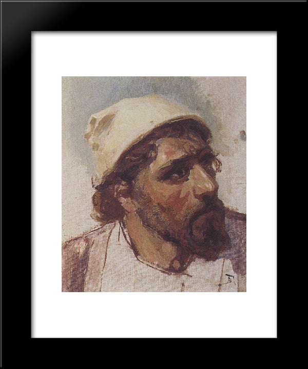Head Of Christ 20x24 Black Modern Wood Framed Art Print Poster by Polenov, Vasily